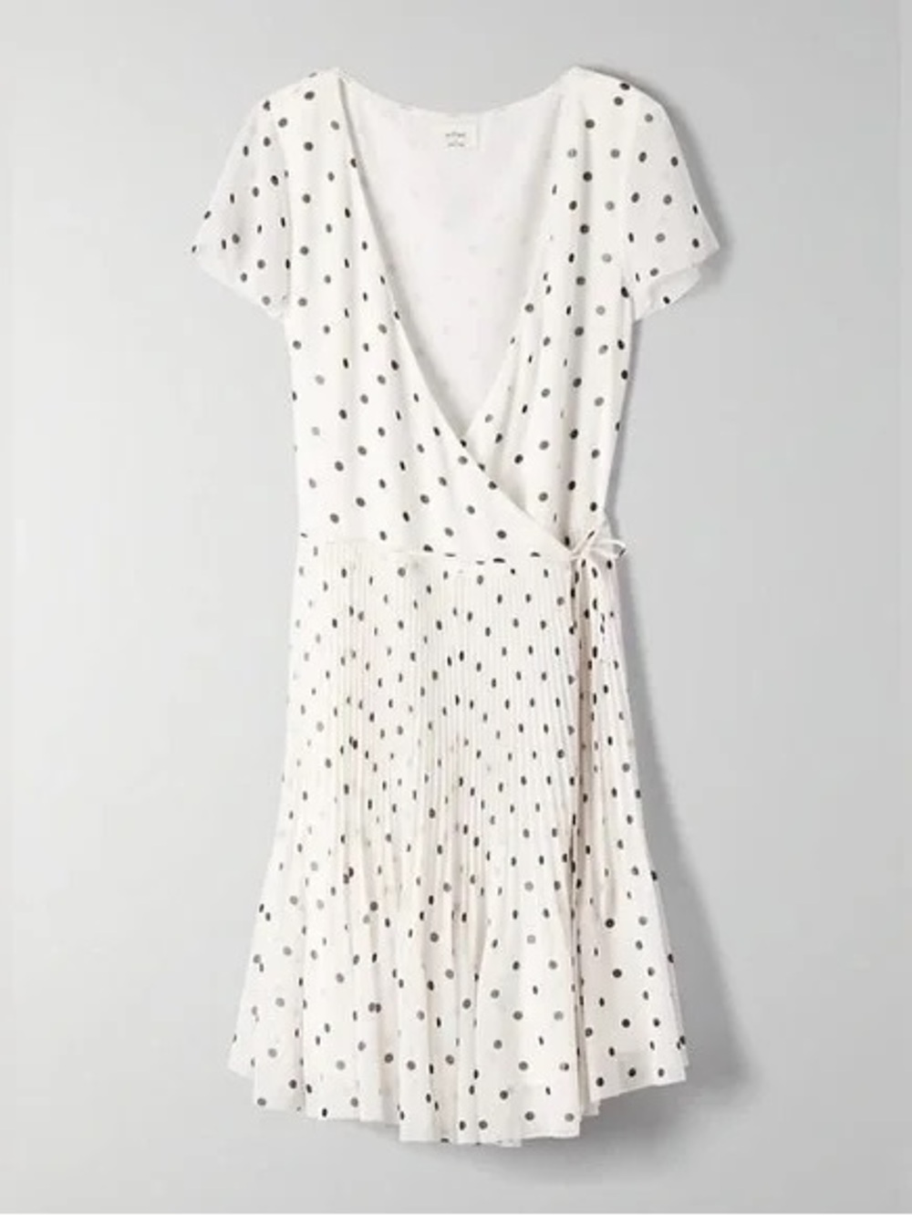 Aritzia Cream Dress with Black Polka Dots